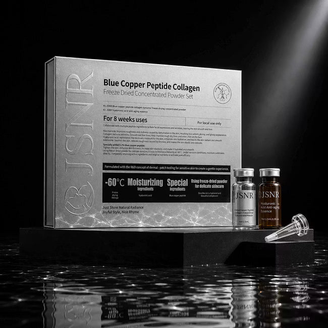 JSNR® Clinical 0.2% Blue Copper Peptide Fresh-Mix Concentrate — Cryo-Locked Anti-Wrinkle Set