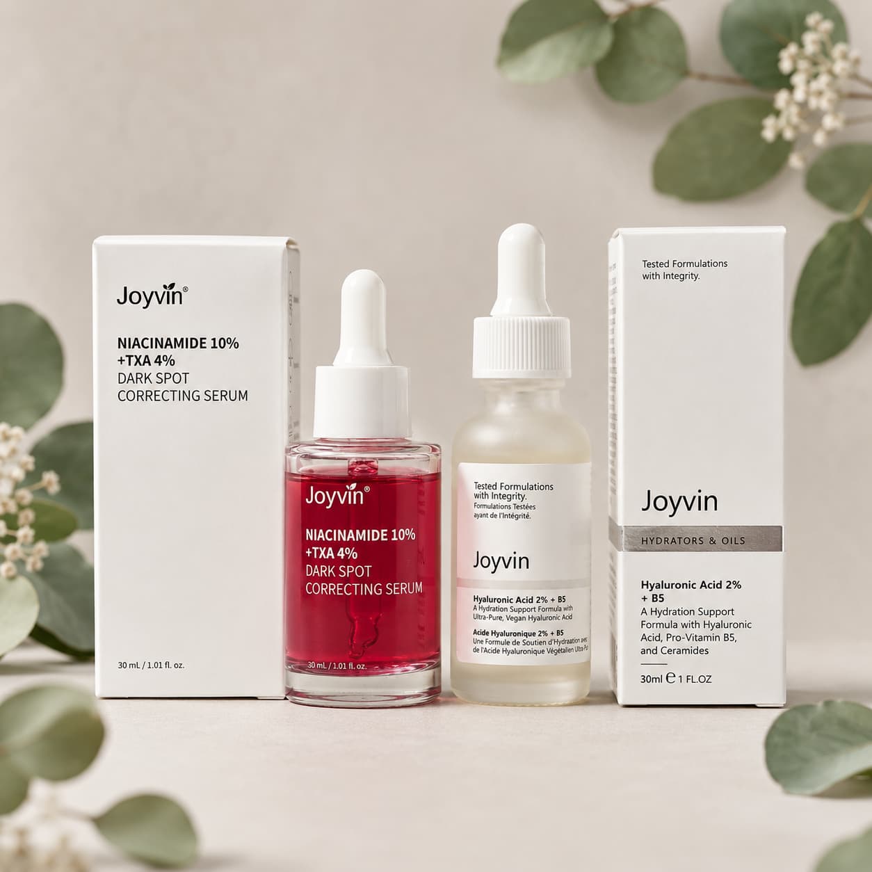 Exclusive Spot-Correcting Skincare Set Niacinamide Serum & Hyaluronic Acid Hydrating Serum